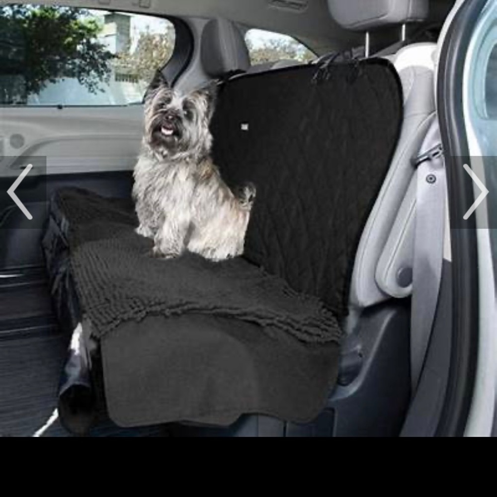 Black 3 in 1 Dog back Car Seat Cover hammock dog gone smart